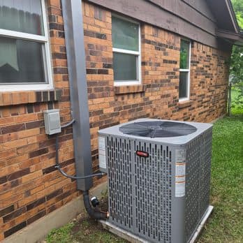 Trane outdoor condenser unit installed at a Fort Worth-area home