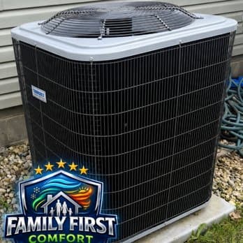 Lennox outdoor condenser unit installed at a residential home